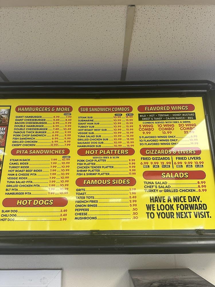 Famous Sandwiches & Subs Blanding Blvd Menu image 2